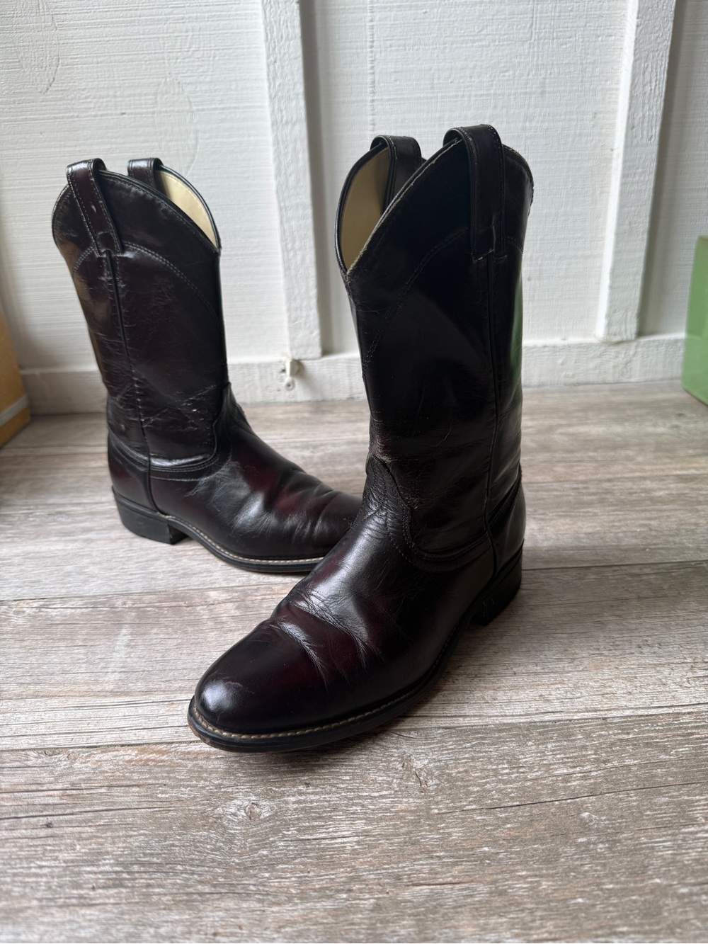 VTG Laredo 6905 Roper Boots | Dark Burgundy Black | Women's Size 8.5 M
*Used